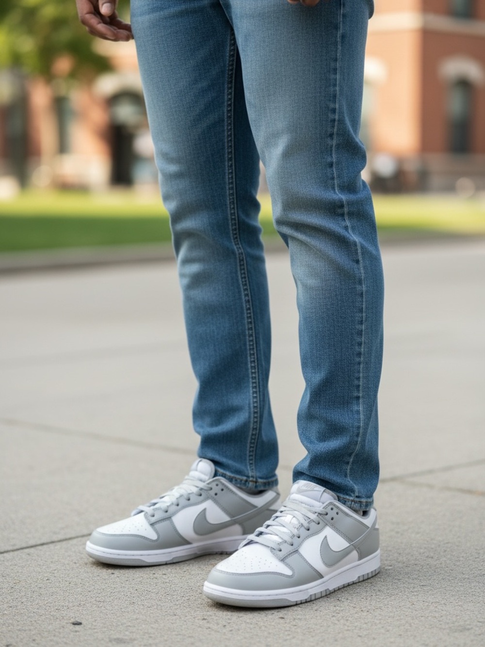 Nike Dunk Low Retro – White/Light Smoke Grey/White